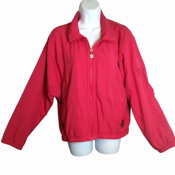 Kaelin Ski Jacket Windbreaker Women's Lightweight Neon Pink Lined Vintage L/P - Picture 1 of 9
